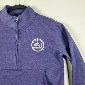 League New York UNIVERSITY 1/4 Zip Sweatshirt Women's Sz Small Stand Up Collar